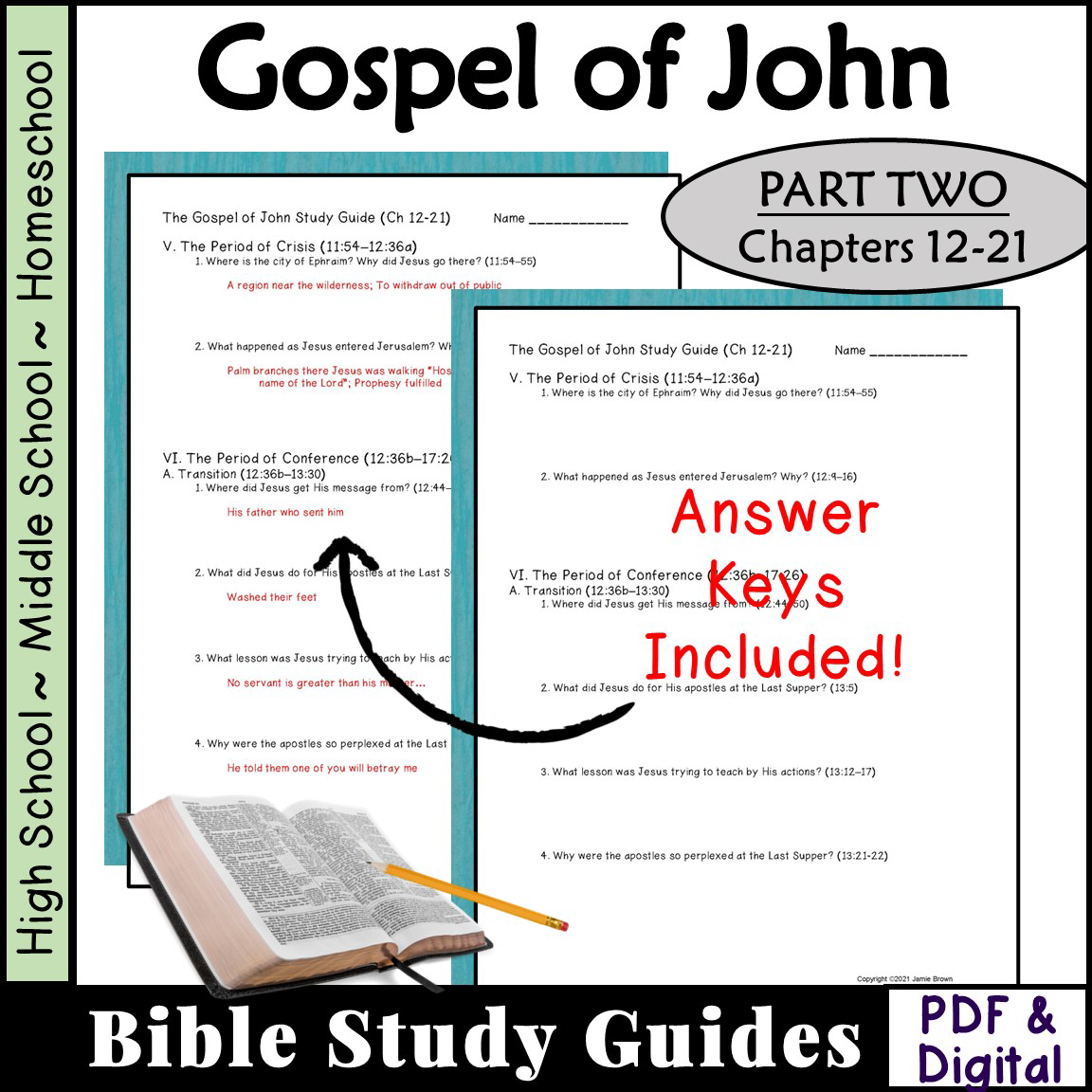 Bible Study Questions For Gospel Of John CH12 21 Classful