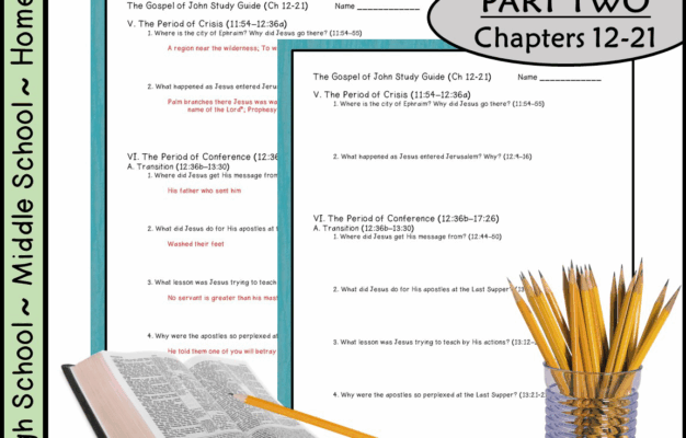 Bible Study Questions For John CH 12 21 Made By Teachers