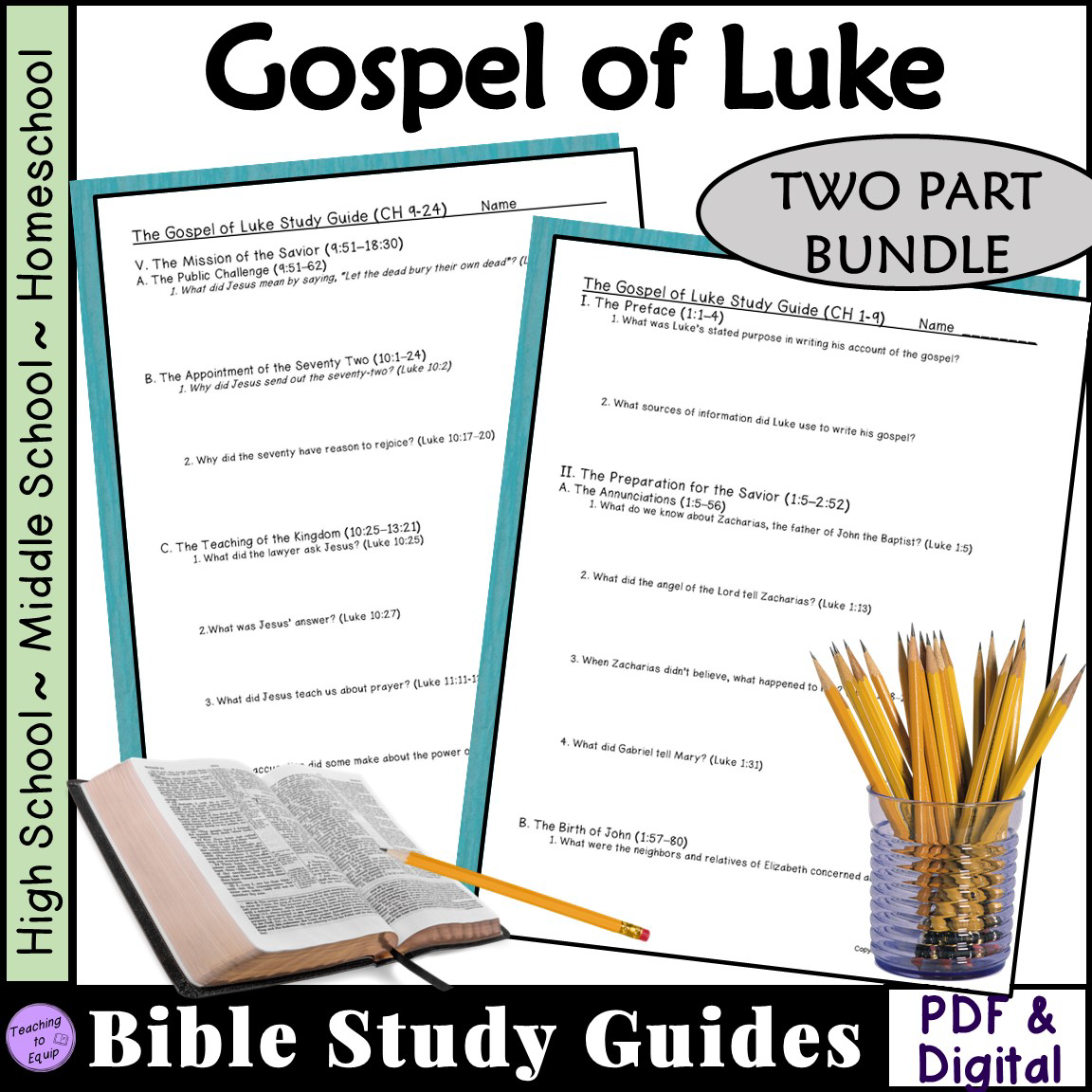 Bible Study Questions On Luke 2 Part Made By Teachers