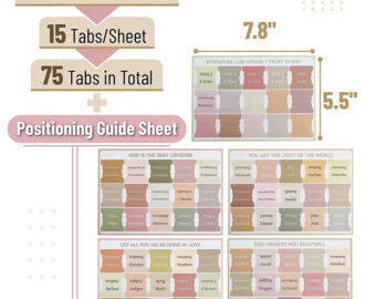 Bible Study Supplies Spanish Bible Tabs 80 Repositionable Laminated Stickers Large Print Bible Tabs For Women