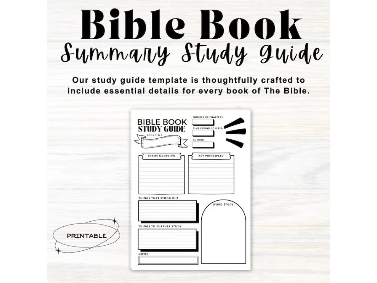 Bible Study Template Bible Study Printable Bible Study Guide Bible Book Summary Bible Study Journal Bible Journaling Printable Etsy