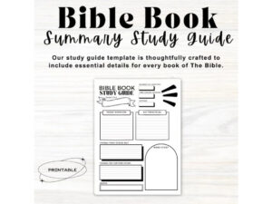 Bible Study Template Bible Study Printable Bible Study Guide Bible Book Summary Bible Study Journal Bible Journaling Printable Etsy