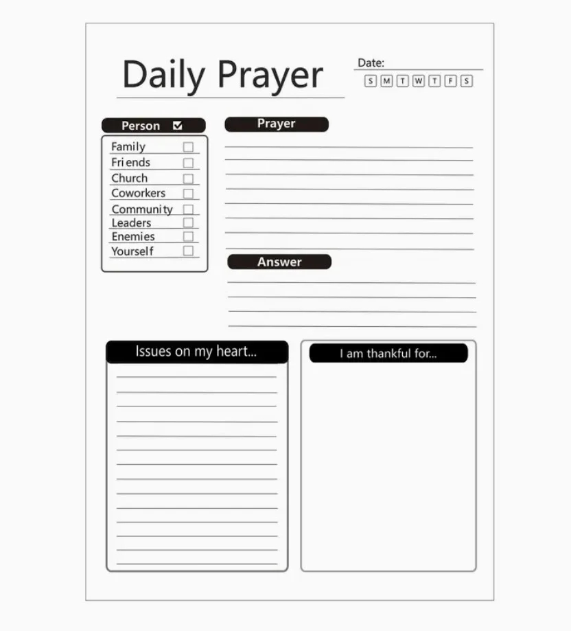 Bible Study Worksheet Daily Prayer Custom Rosaries And Religious Articles
