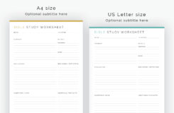 Bible Study Worksheet Fillable Printable PDF Journaling