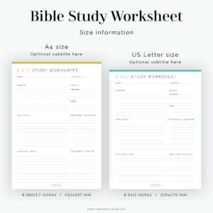 Bible Study Worksheet Fillable Printable PDF Journaling