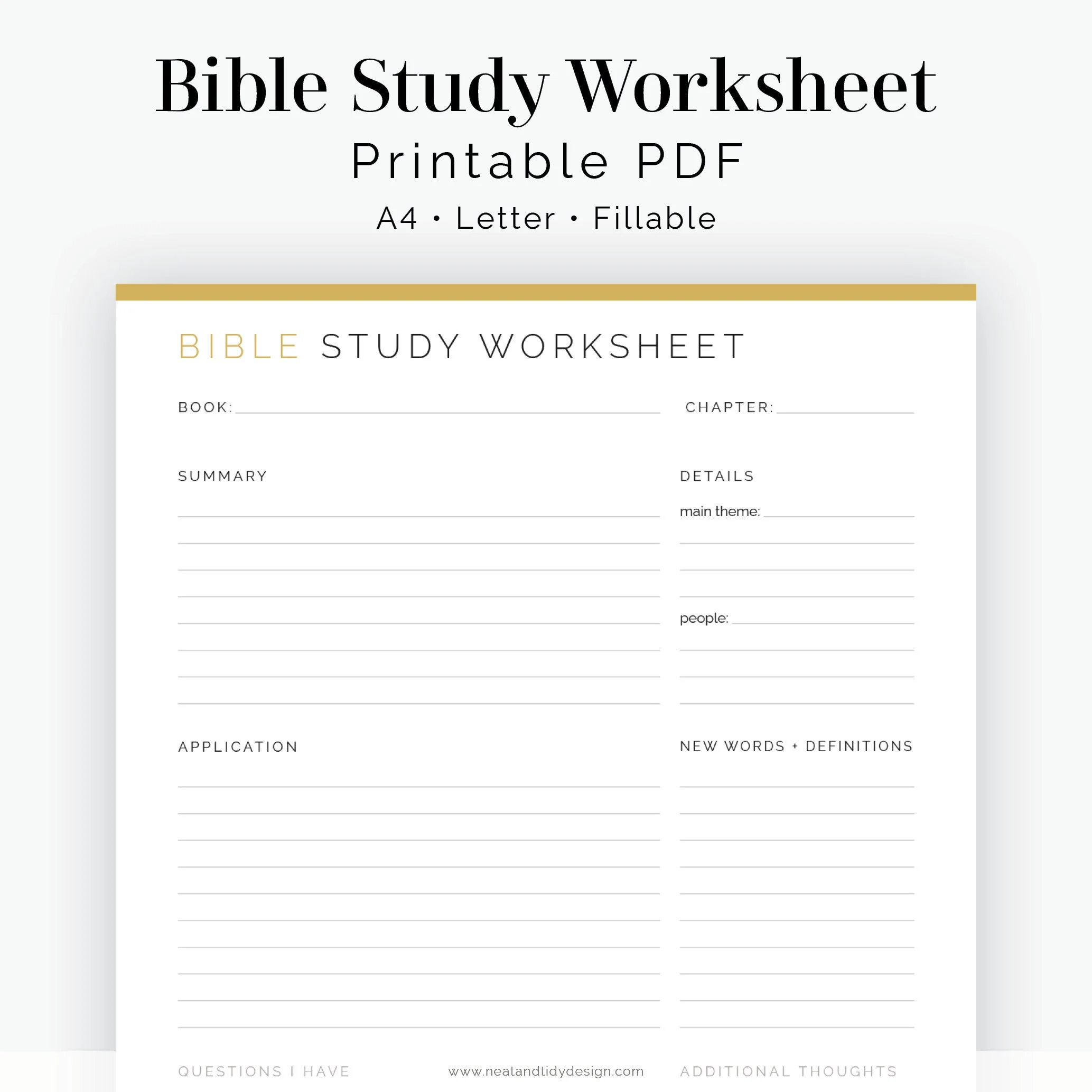 Bible Worksheets Printable