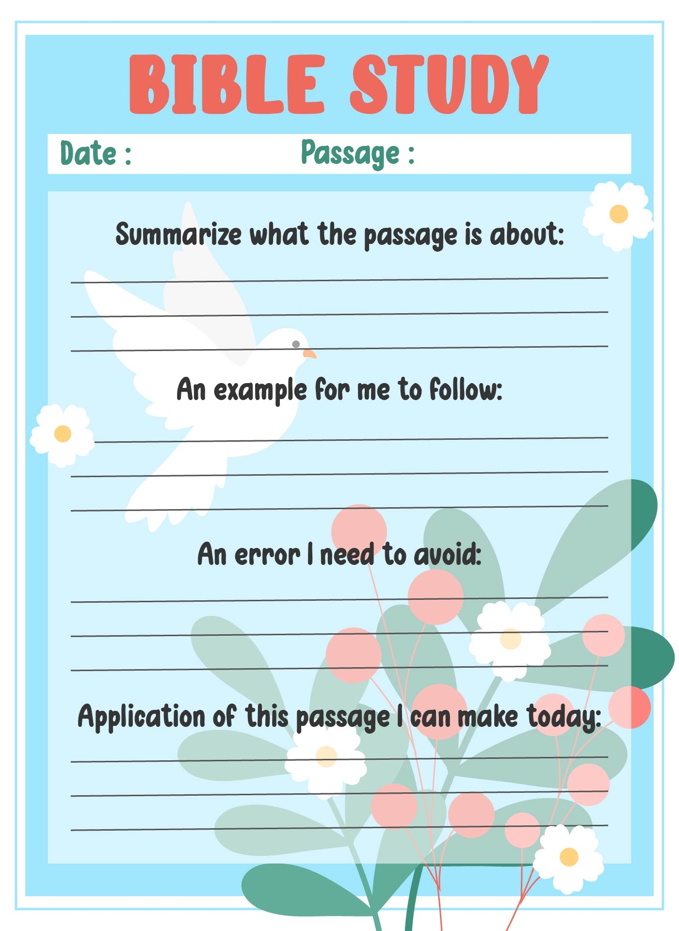 Bible Study Worksheets 10 Free PDF Printables Printablee
