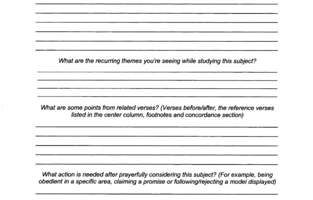 Bible Study Worksheets Cchrisholland