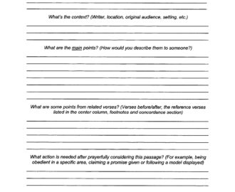 Bible Study Worksheets Cchrisholland