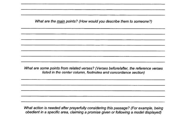 Bible Study Worksheets Cchrisholland
