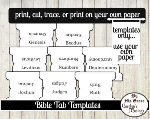 Bible Tab Templates 66 Bible Tabs labels Black White Ink Saver Digital Download Print Own Your Own Paper Stickers Etsy