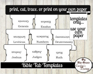 Bible Tab Templates 66 Bible Tabs labels Black White Ink Saver Digital Download Print Own Your Own Paper Stickers Etsy