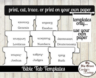 Bible Tab Templates 66 Bible Tabs labels Black White Ink Saver Digital Download Print Own Your Own Paper Stickers Etsy