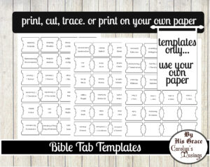 bible tab templates 66 bible tabs labels black white ink saver digital download print own your own paper stickers etsy
