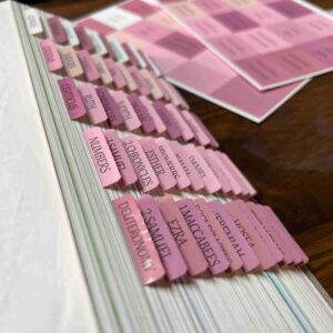 Bible Tabs 75 Laminated With Alignment Guide Repositionable Large Print Stickers For Easy Reading And Applying In Bibles For Women And Men Esv Bible