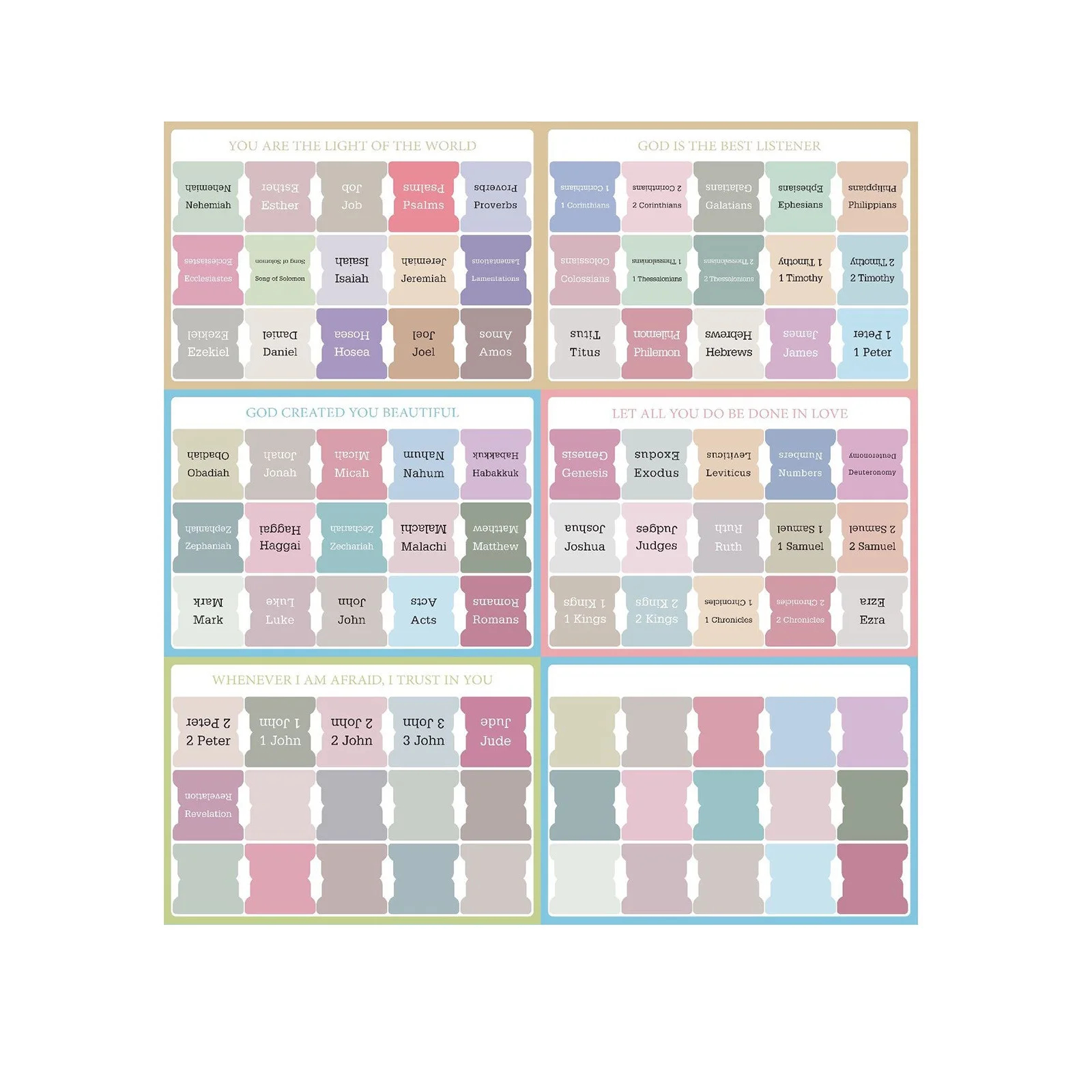 Bible Tabs For Easy Navigation Color Coded Book Labels With Blank Tabs For KJV NIV ESV Bibles 66 Books 7 87 Inch Walmart