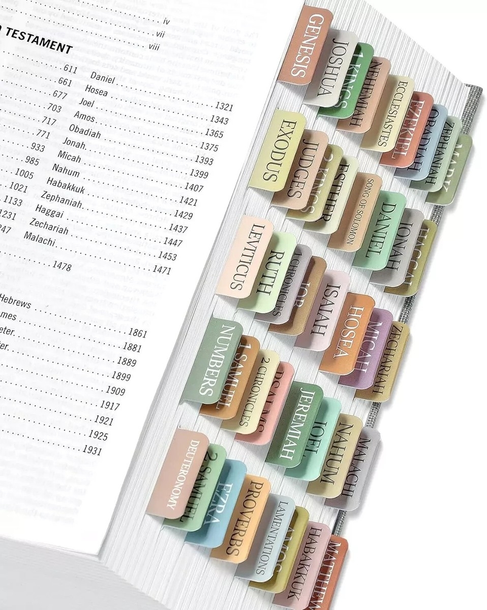 Bible Tabs For Women Men Laminated Bible Tabs For Study Bible Large Print Ne EBay