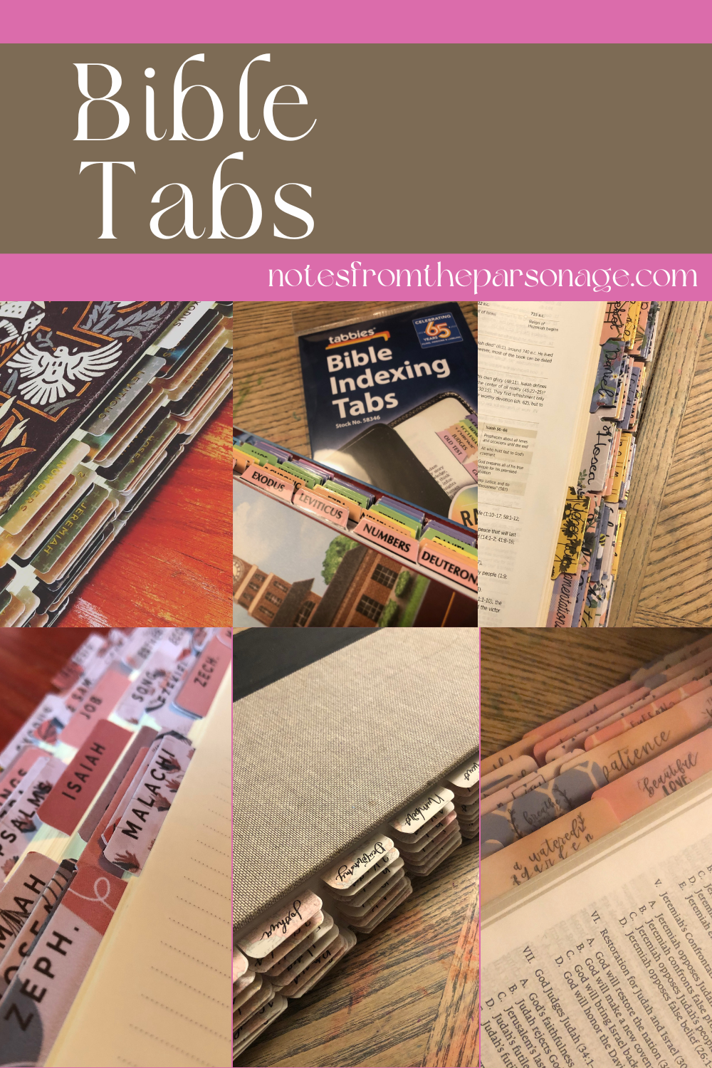 Bible Tabs Notes From The Parsonage