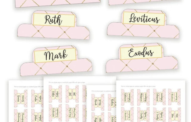 Bible Tabs Printable For Journaling Bible Digital Bible Tabs Bible Divider Label Tabs For Old And New Testament Pink PDF Download Etsy