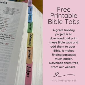 Bible Tabs THIRSTY DEER