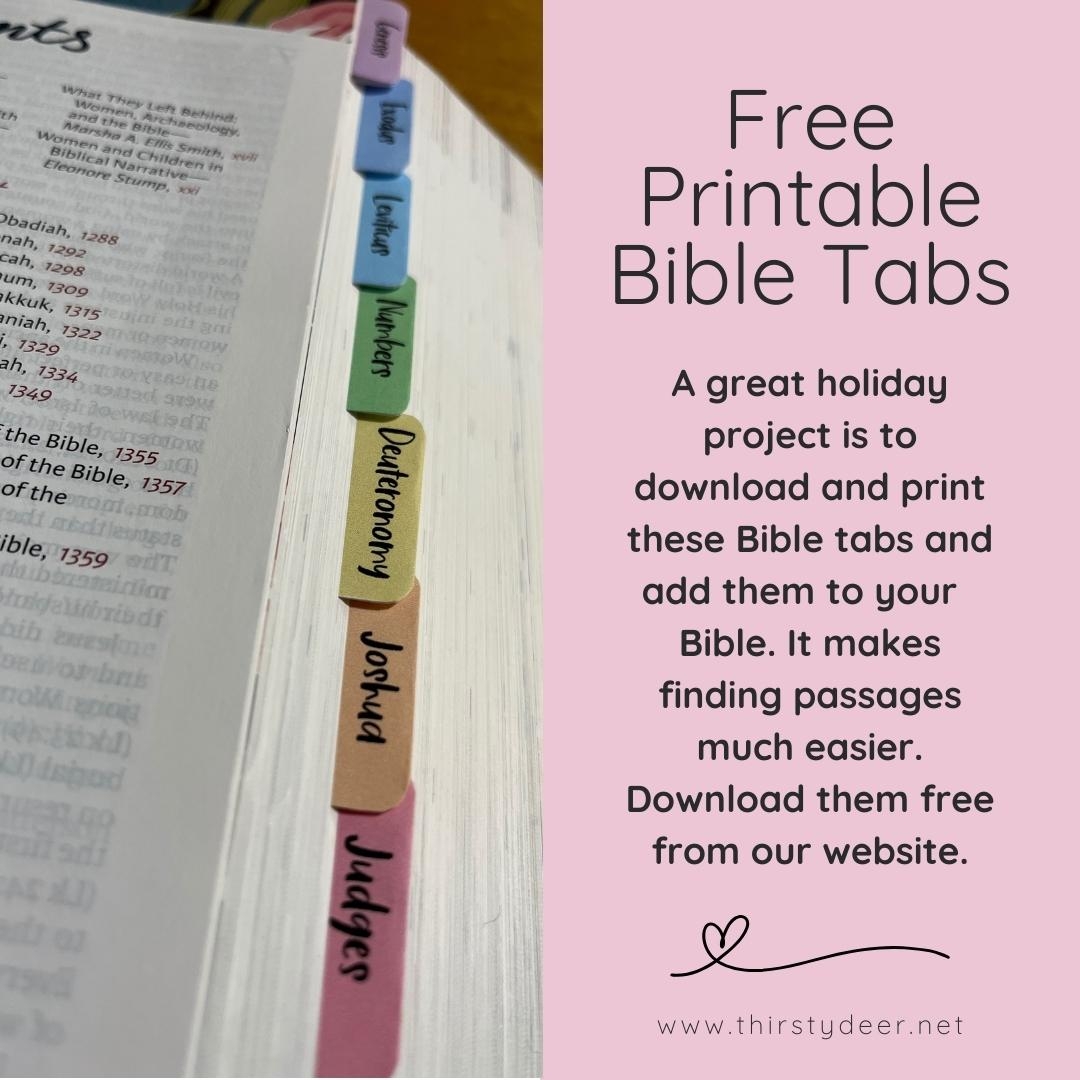 Bible Tabs THIRSTY DEER