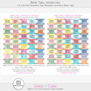 Bible Tabs Watercolor The Lilypad
