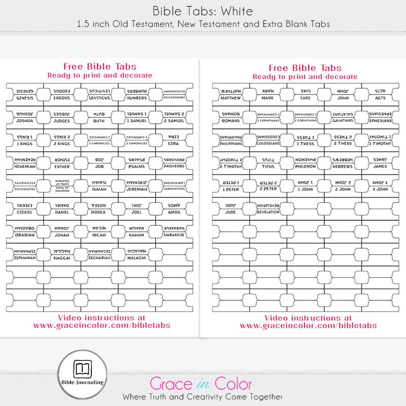 Free Printable Bible Tab Installation Guide