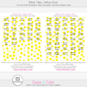 Bible Tabs Yellow Dots The Lilypad