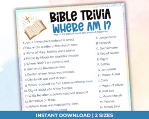 Bible Trivia Game For Adults Sunday School Games Bible Games For