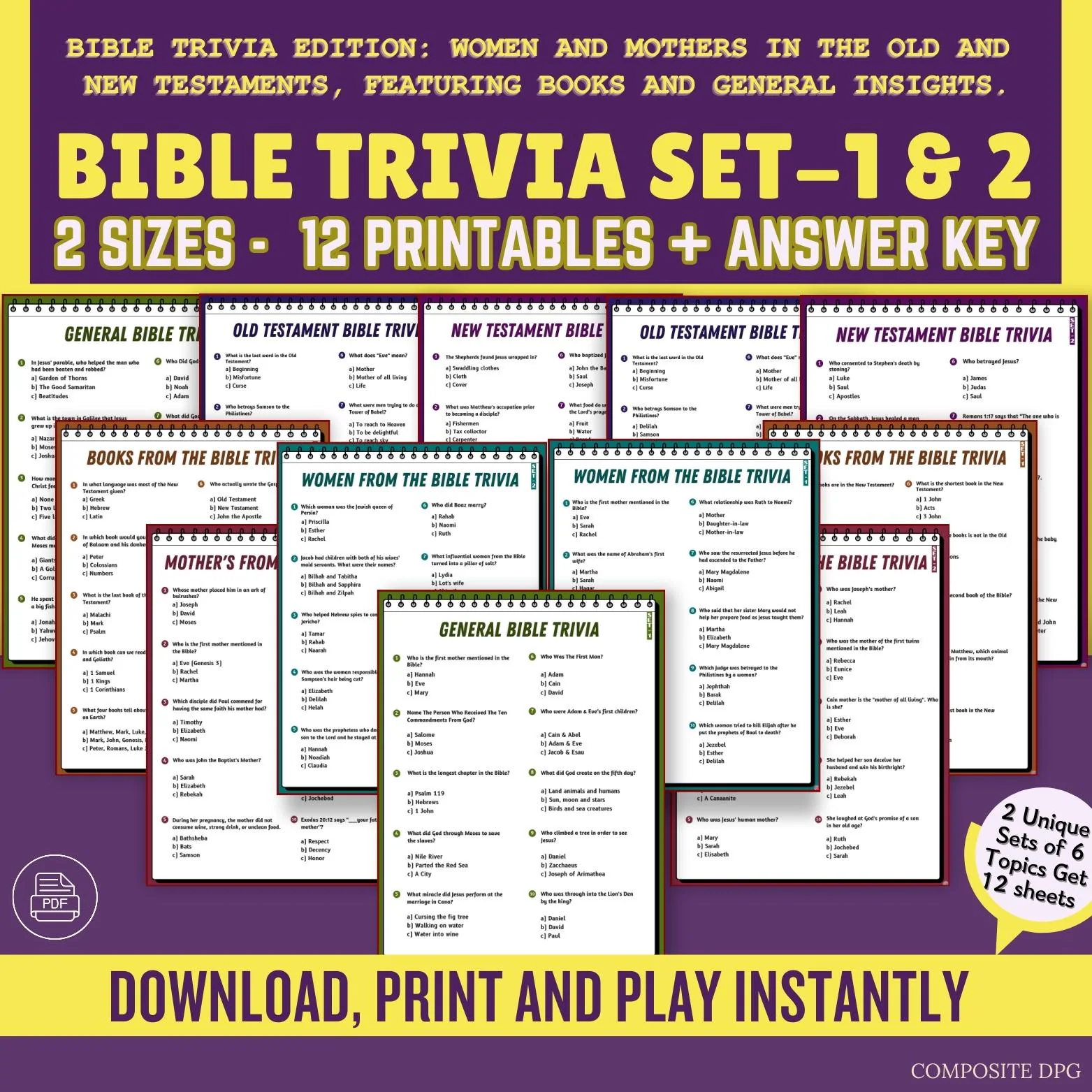 Printable Bible Trivia Games