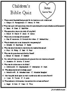 Bible Trivia Printable Questions BibleQuizzes me Worksheets Library