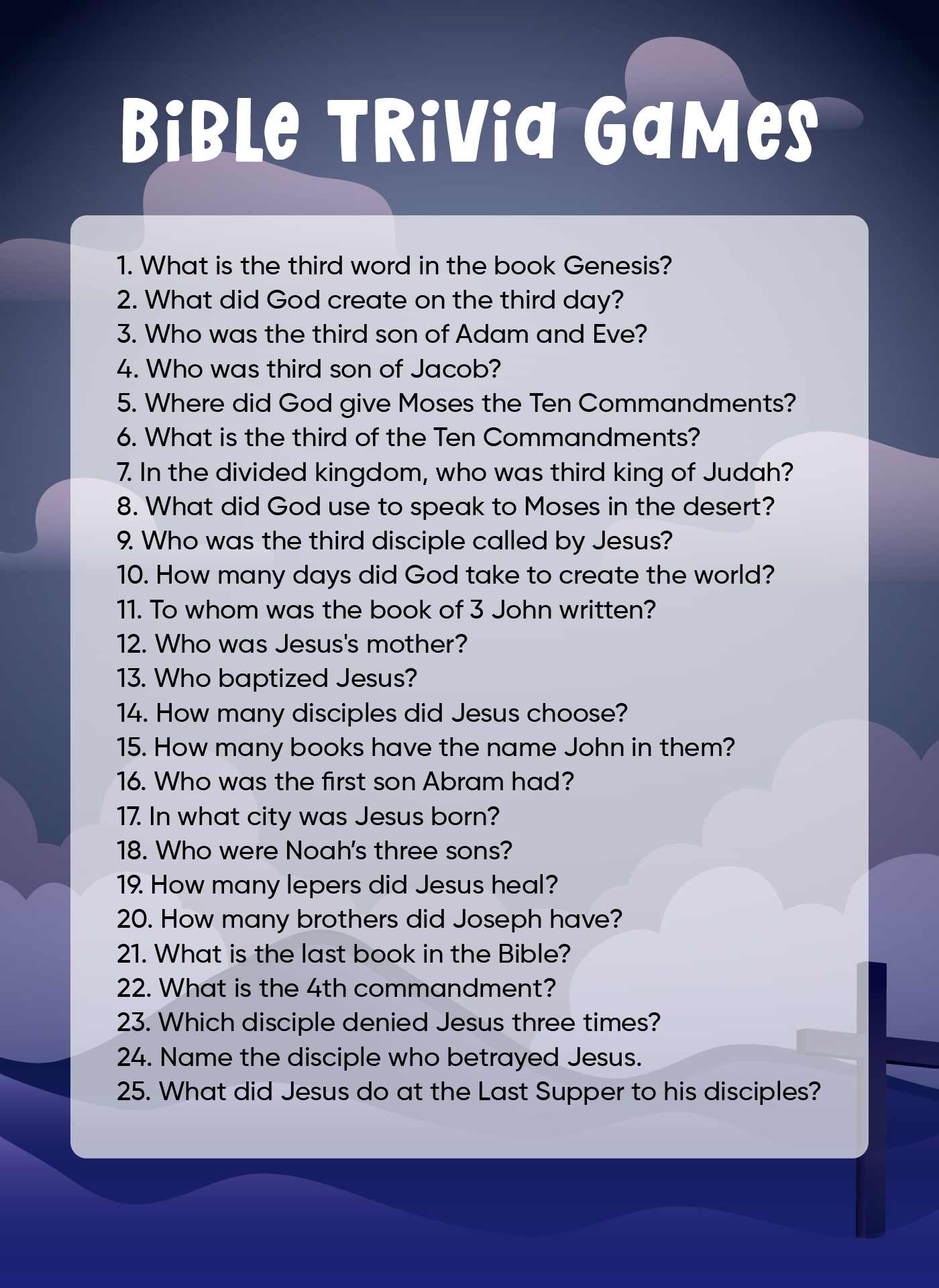 Bible Trivia Questions And Answers 10 Free PDF Printables Printablee
