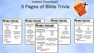 Bible Trivia Quiz Sheets Printable Bible Questions Answer Key Fun For All Ages Classful