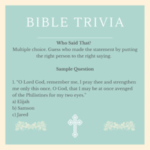 Bible Trivia Who Said That 100 Quotes To Test Your Bible Knowledge Plus 1 Bonus Quiz Etsy