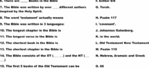 Bible Trivia Worksheet WordMint