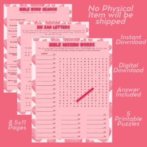 Bible Valentine Games Bible Verses About Love Christian Valentine s Day Valentine s Bible Games Bundle Church Valentine s Games Bible Game Etsy