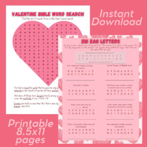 Bible Valentine Games Bible Verses About Love Christian Valentine s Day Valentine s Bible Games Bundle Church Valentine s Games Bible Game Etsy