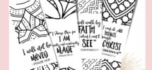 Bible Verse Bookmark Scripture Bookmarks Printable Verse Print Book Lover Coloring Inspirational Marker Etsy