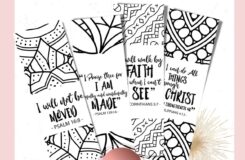 Bible Verse Bookmark Scripture Bookmarks Printable Verse Print Book Lover Coloring Inspirational Marker Etsy