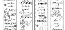 Bible Verse Bookmarks On Thankfulness B W Color Your Own Print And Cut Etsy