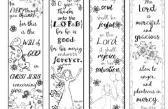 Bible Verse Bookmarks On Thankfulness B W Color Your Own Print And Cut Etsy