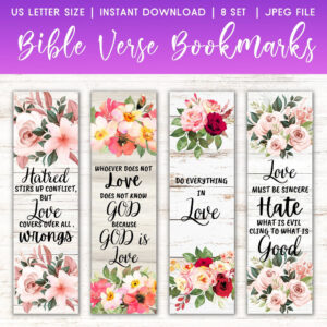Bible Verse Bookmarks Printable Christian Bookmarks Bible Quotes Scripture Bookmark Bible Study Gifts Floral Bookmark For Women Etsy
