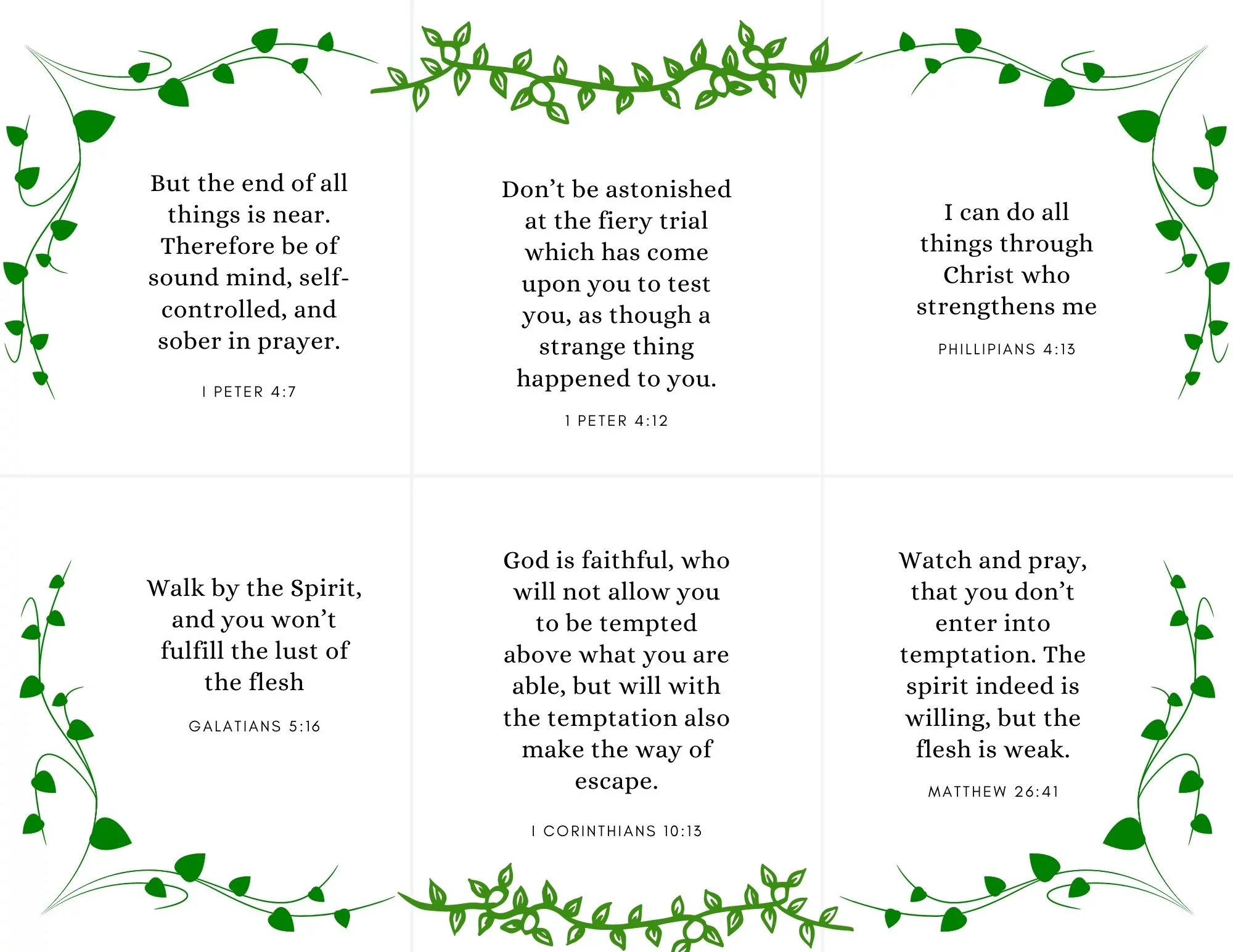 Bible Verse Cards Free Printable Scripture Cards