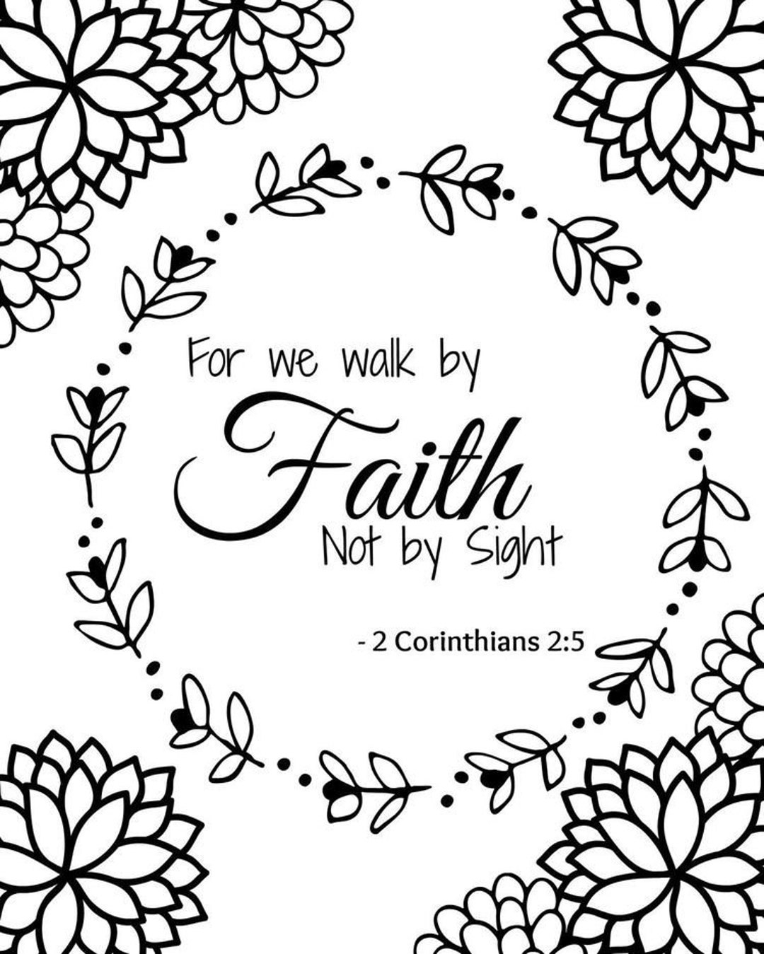Bible Verse Coloring Page Printable Digital Download Bible Worksheets Library