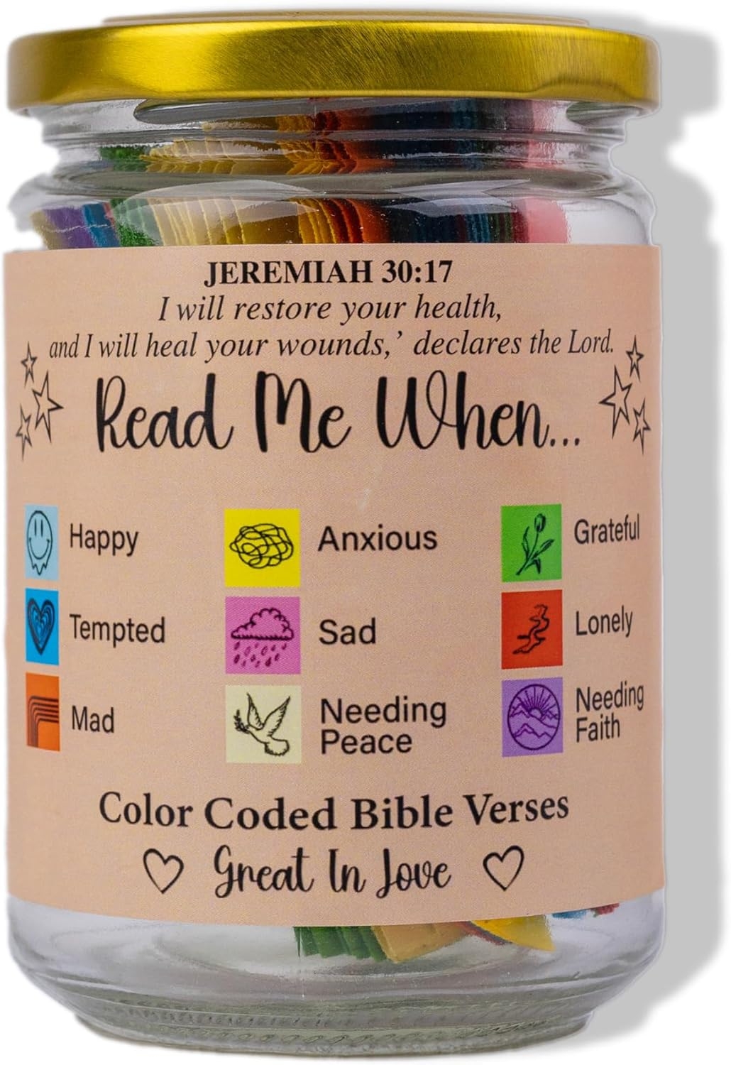 Bible Verse Encouragement Jars DIY Bible Verses In A Jar For Encouragement Scripture Jar Bible Verses For Emotions And Feelings Baptism Gift Bible Study Template Jars Craft