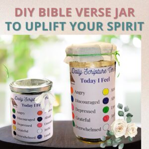 Bible Verse Jar DIY Scripture Jar Printable Bible Verses For Emotions Printable Bible Verses Daily Bible Verse Christian Gift Etsy