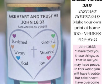 Bible Verse Jar Label DIY Scripture For Emotional Support digital Download Etsy