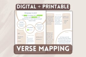 Bible Verse Mapping Template Printable Digital 3631033