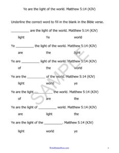 Bible Verse Memorization Activity Pack Bundle Made By Teachers