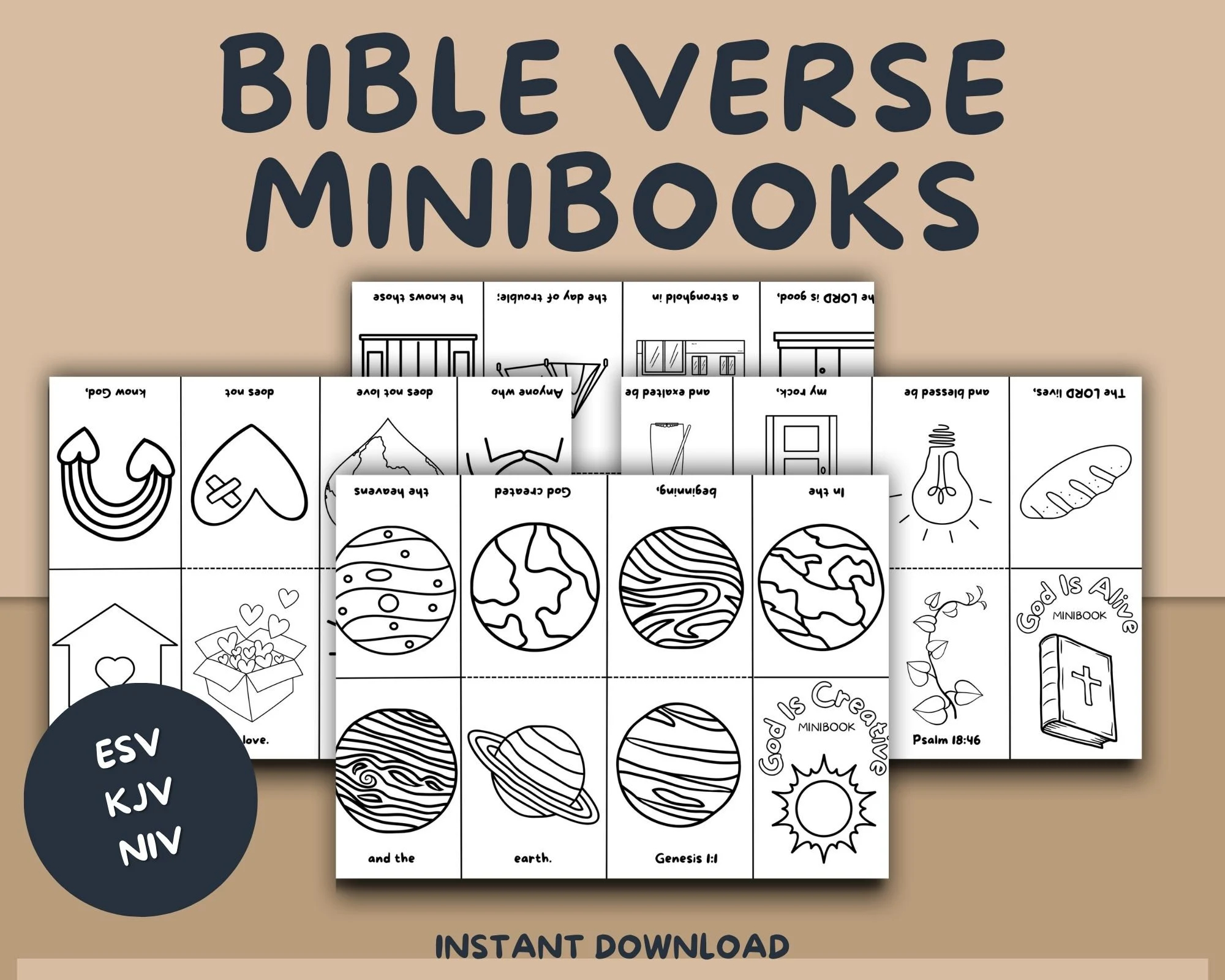 Bible Verse Minibook Bible Verse Mini Coloring Book Scripture Memory Coloring Pages Bible Verse Coloring Book Scripture Coloring Pages Etsy